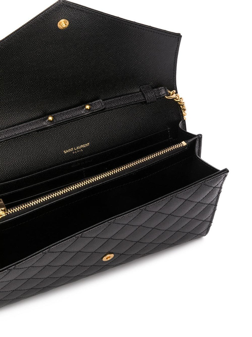 Black Monogram leather wallet on chain 3