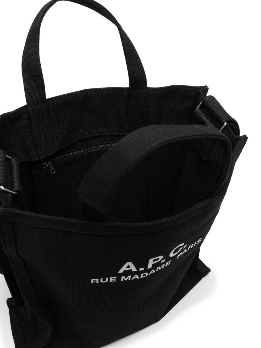 Black Cabas Cotton Tote Bag 2