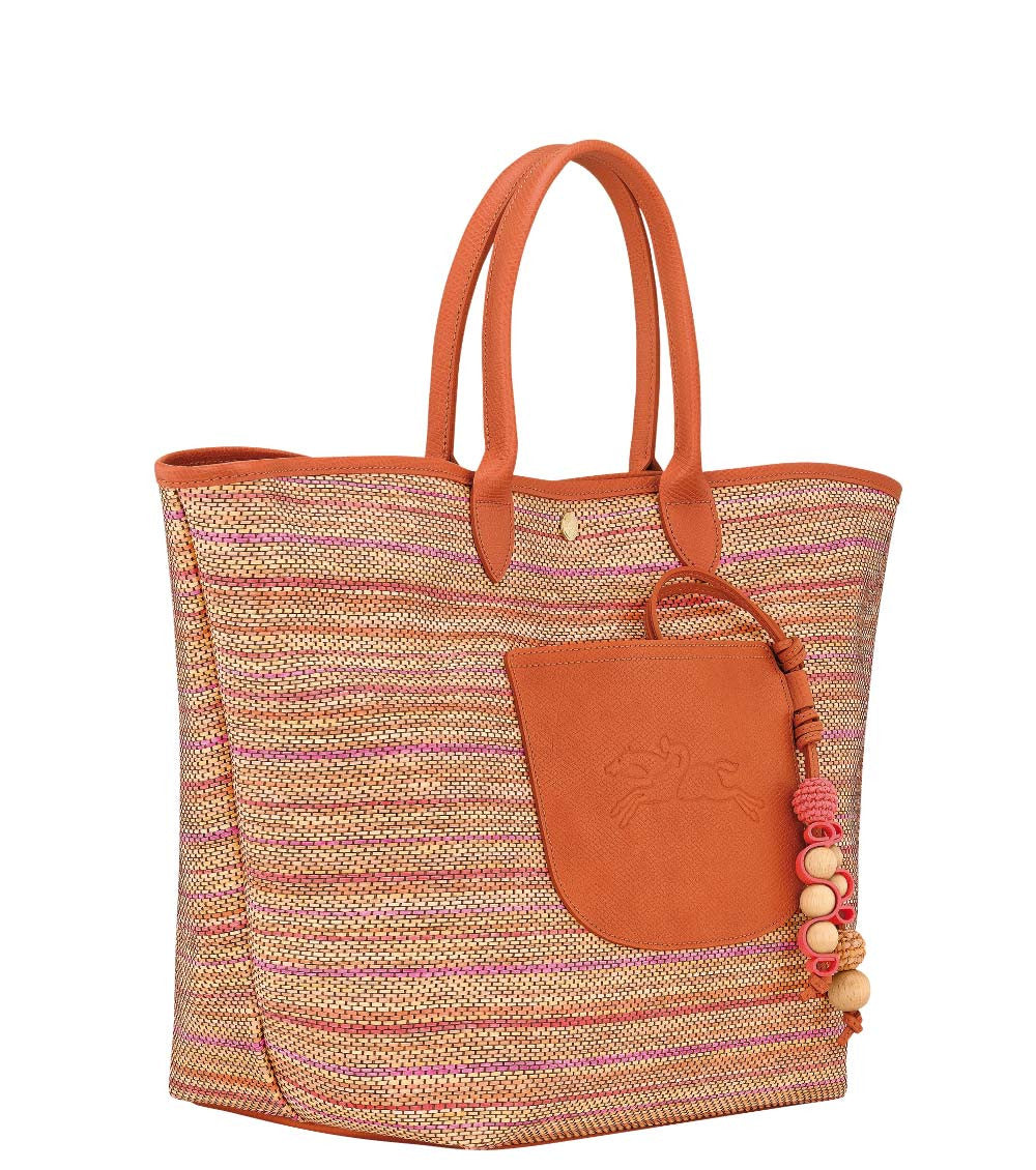 Orange Le Pliage Large Tote 2