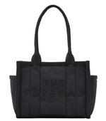 Black Puffy Top Zip Medium Tote 1