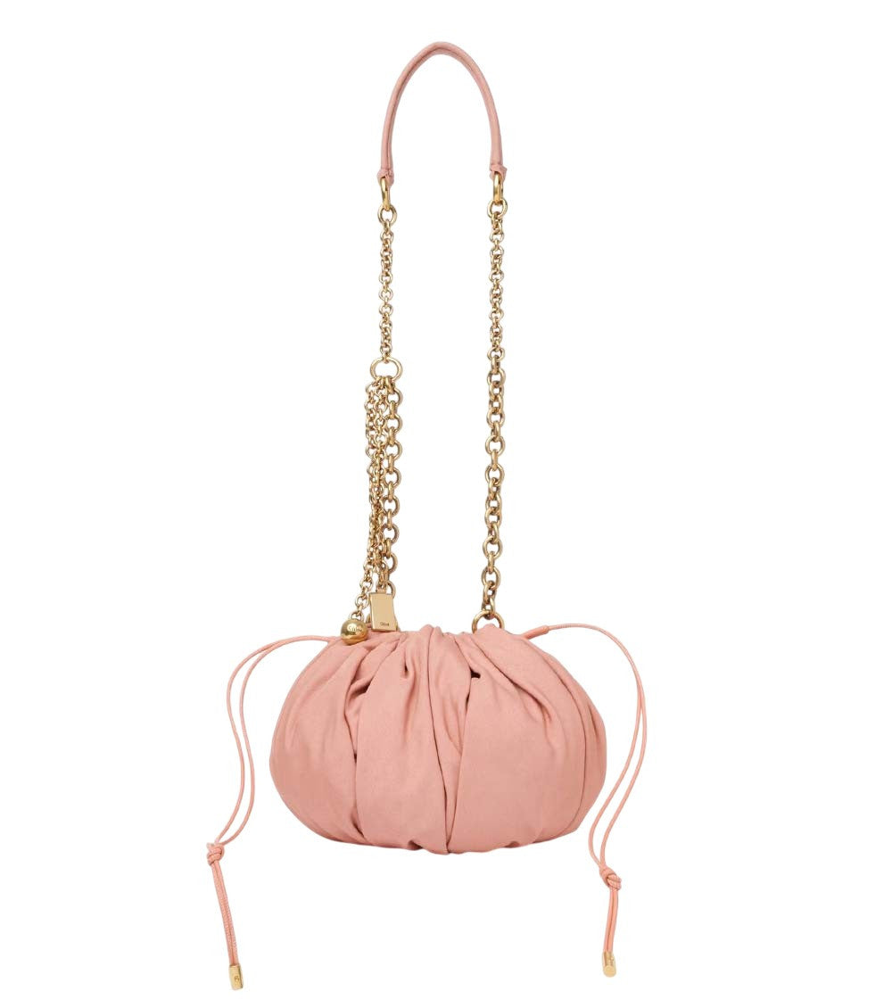 Beige Plisse Medium Shoulder Bag 1
