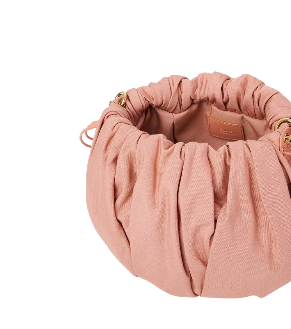 Beige Plisse Medium Shoulder Bag 3