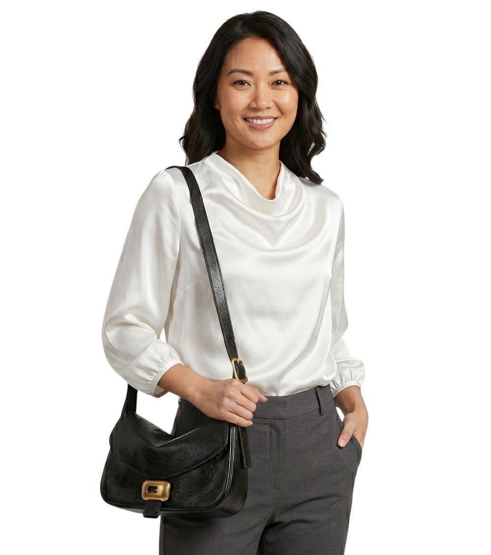 Black Clicca Medium Shoulder Bag 5