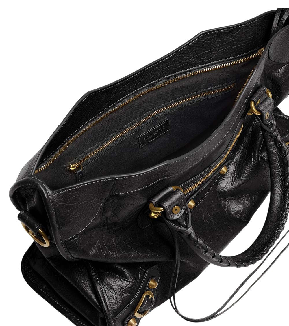 Black Le City Top Zip Medium Tote 4