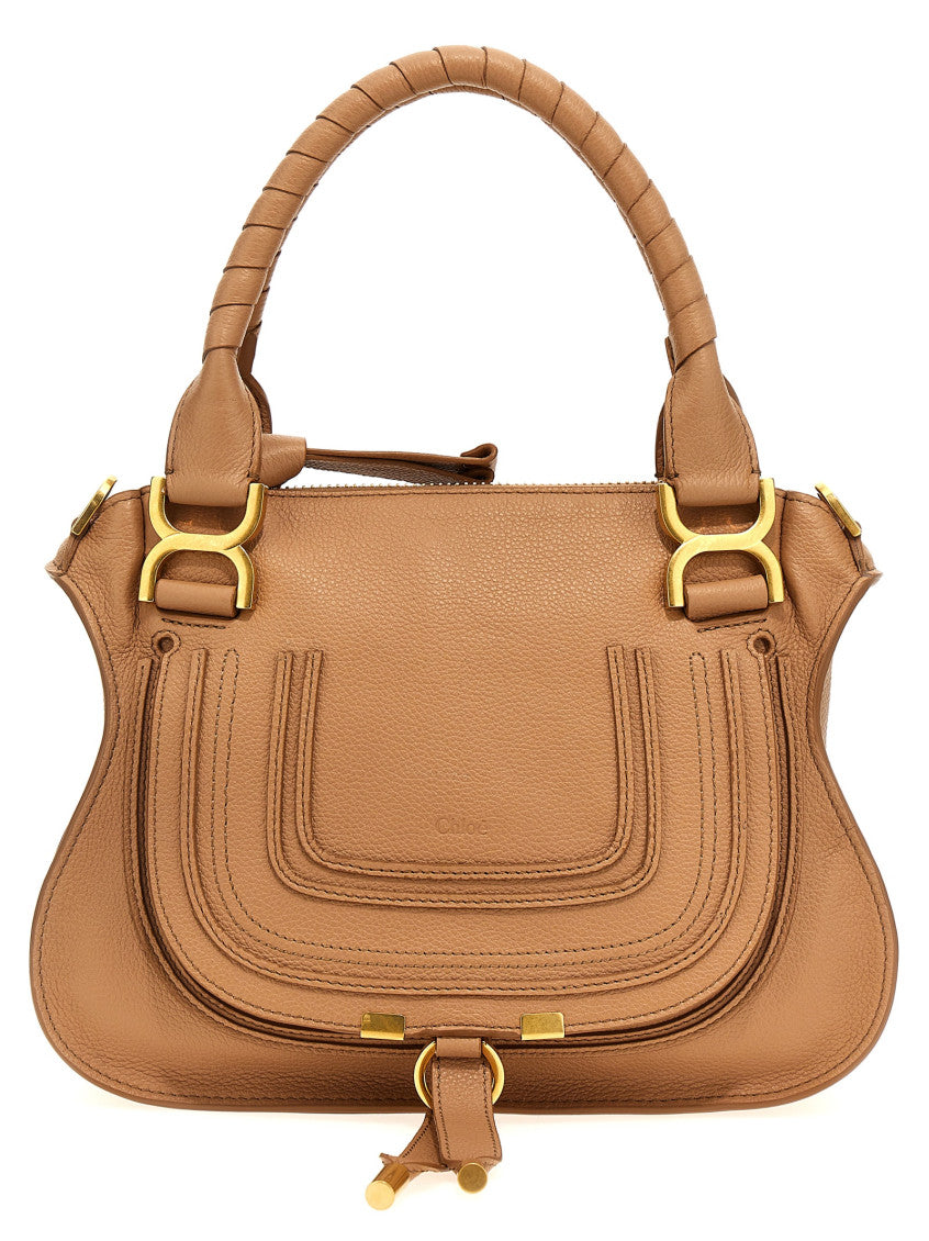 Brown 'Marcie' Small Satchel Bag 1