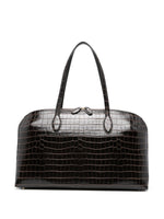 Dark Brown Day Top Zip Tote 1