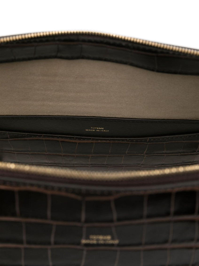 Dark Brown Day Top Zip Tote 3