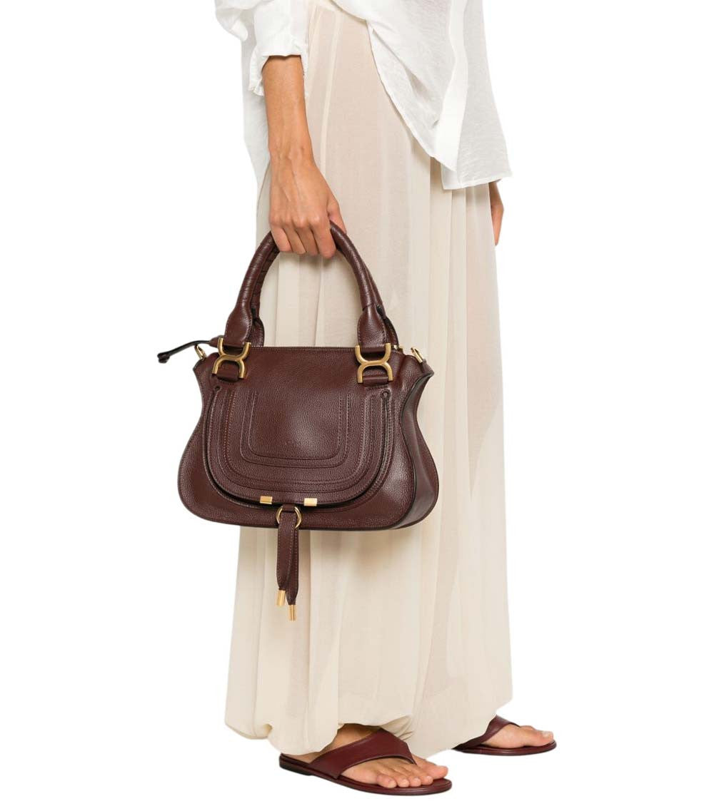 Dark Brown Marcie Small Satchel 5
