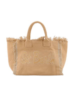 Beige Vanity Top Zip Large Tote 1