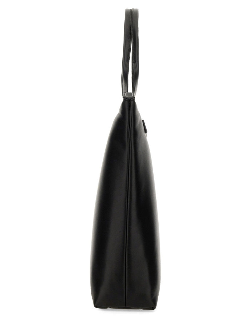 Black Logo Top Zip Large Tote 3