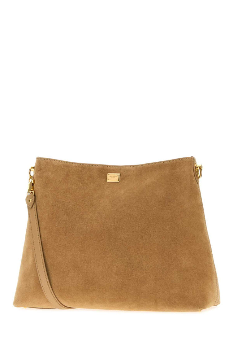 Beige Logo Large Crossbody Bag 2