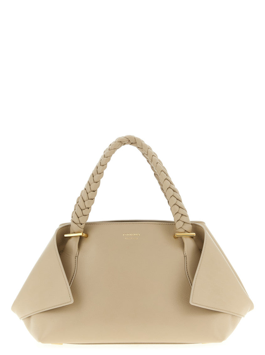 Beige Logo Medium Satchel 1