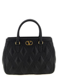 Black Quilted 67 Satchel 1