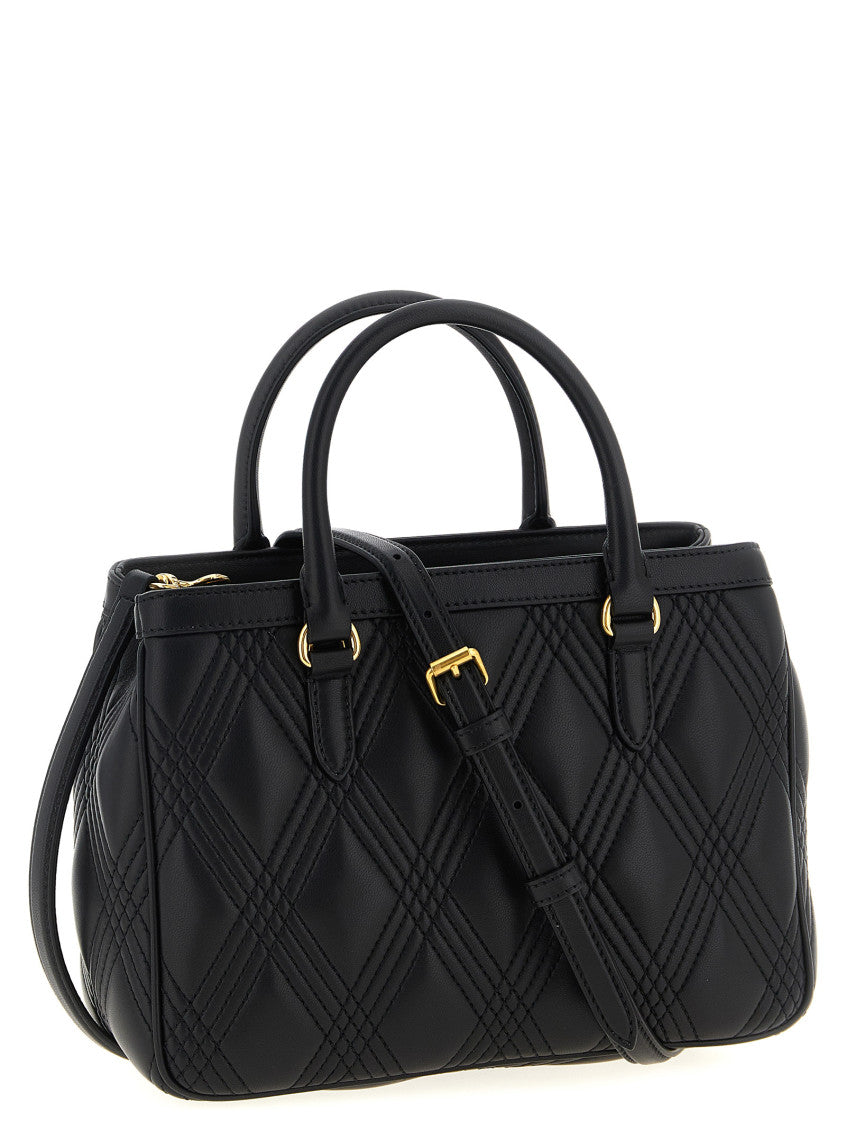 Black Quilted 67 Satchel 2
