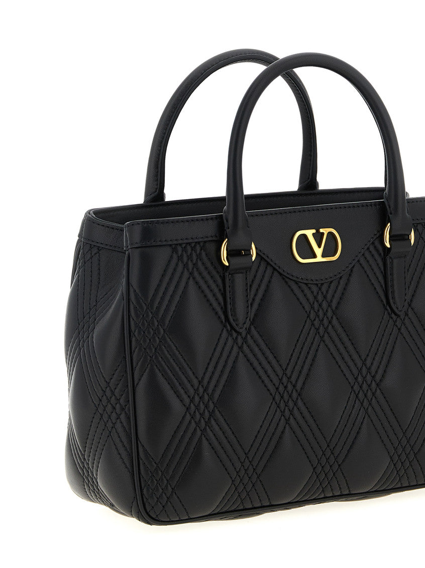Black Quilted 67 Satchel 3