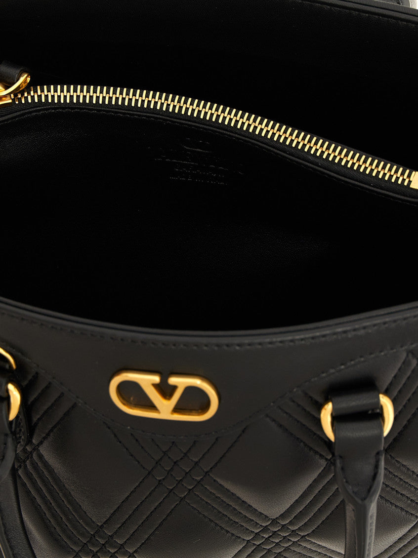 Black Quilted 67 Satchel 4