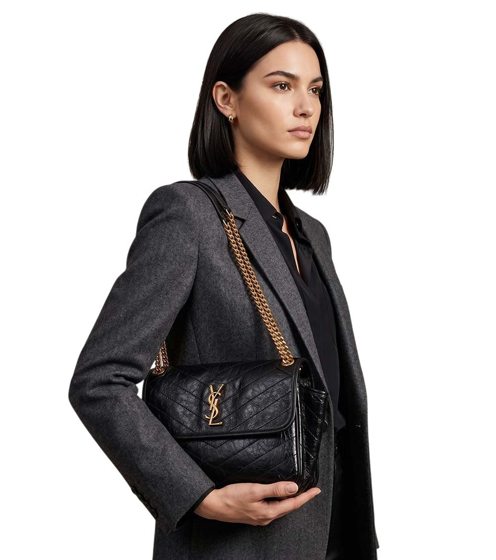 Black Niki Tripouch Medium Shoulder Bag 5