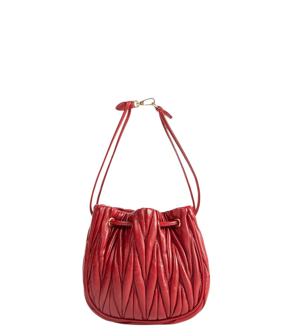 Red Matelasse Mini Clutch 3