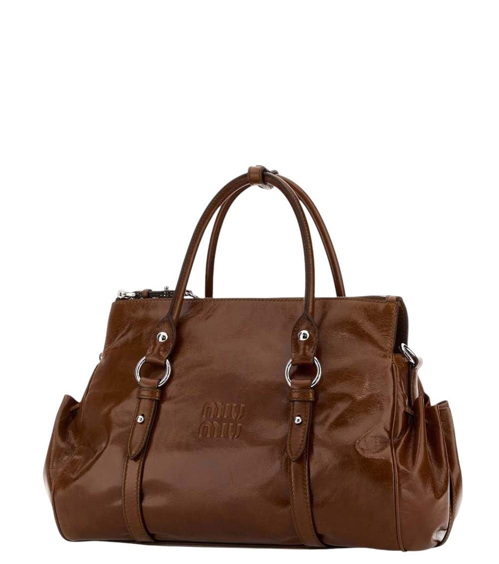 Brown Logo Large Shoulder Bag 2