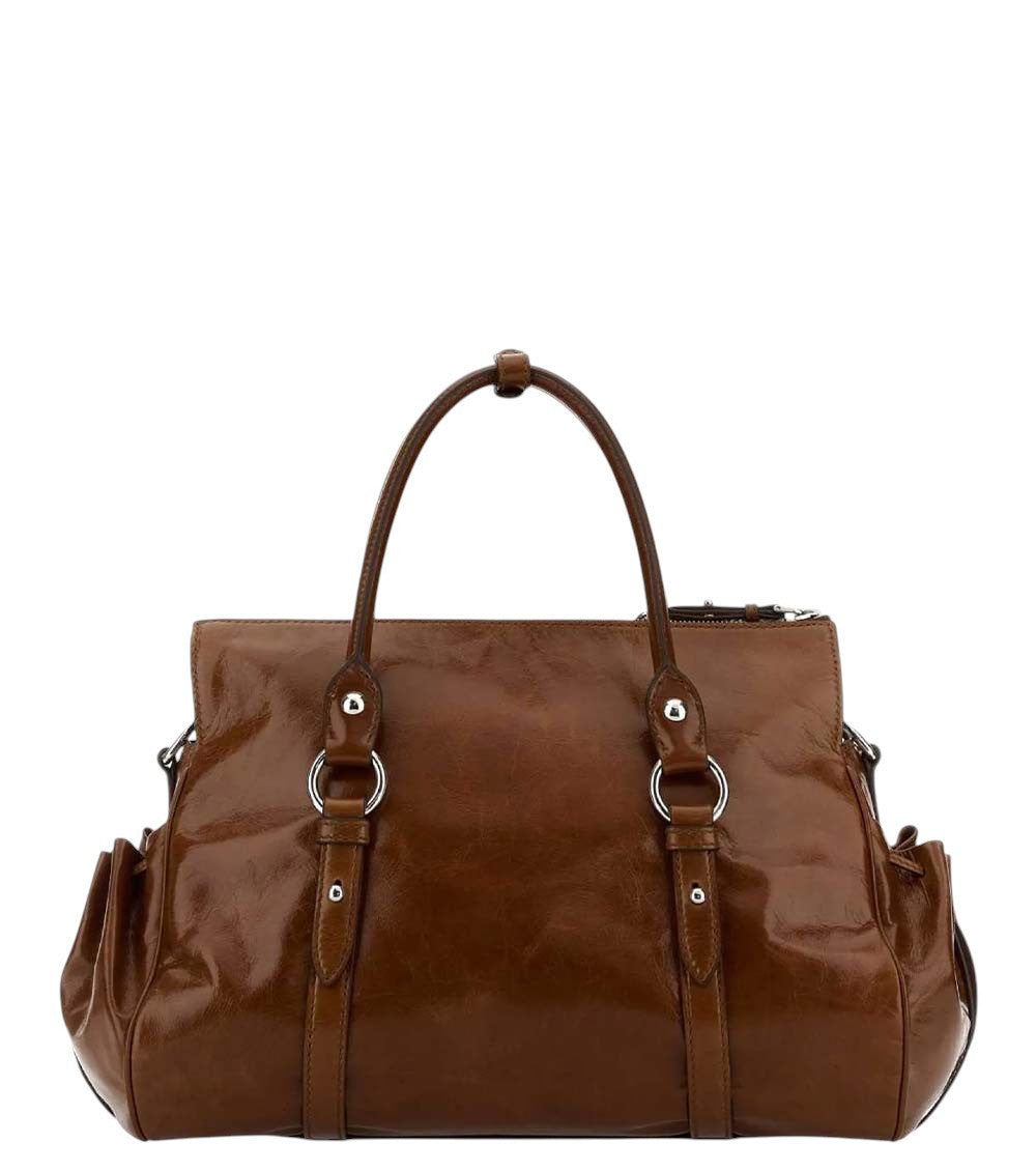 Brown Logo Large Shoulder Bag 3