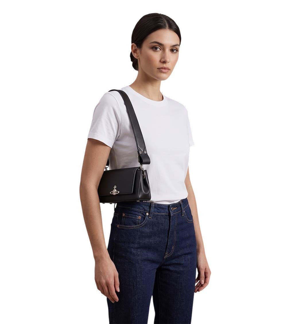 Black Hazel Small Shoulder Bag 5