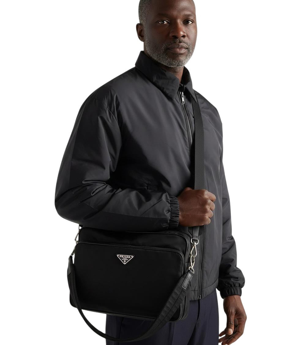Black Logo Large Messenger Bag 5