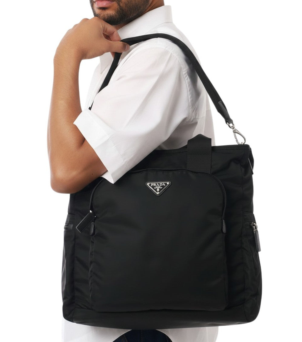 Black Logo Large Tote 5