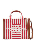 Red The Stripe Top Zip Medium Tote 1