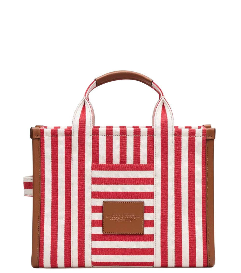 Red The Stripe Top Zip Medium Tote 2