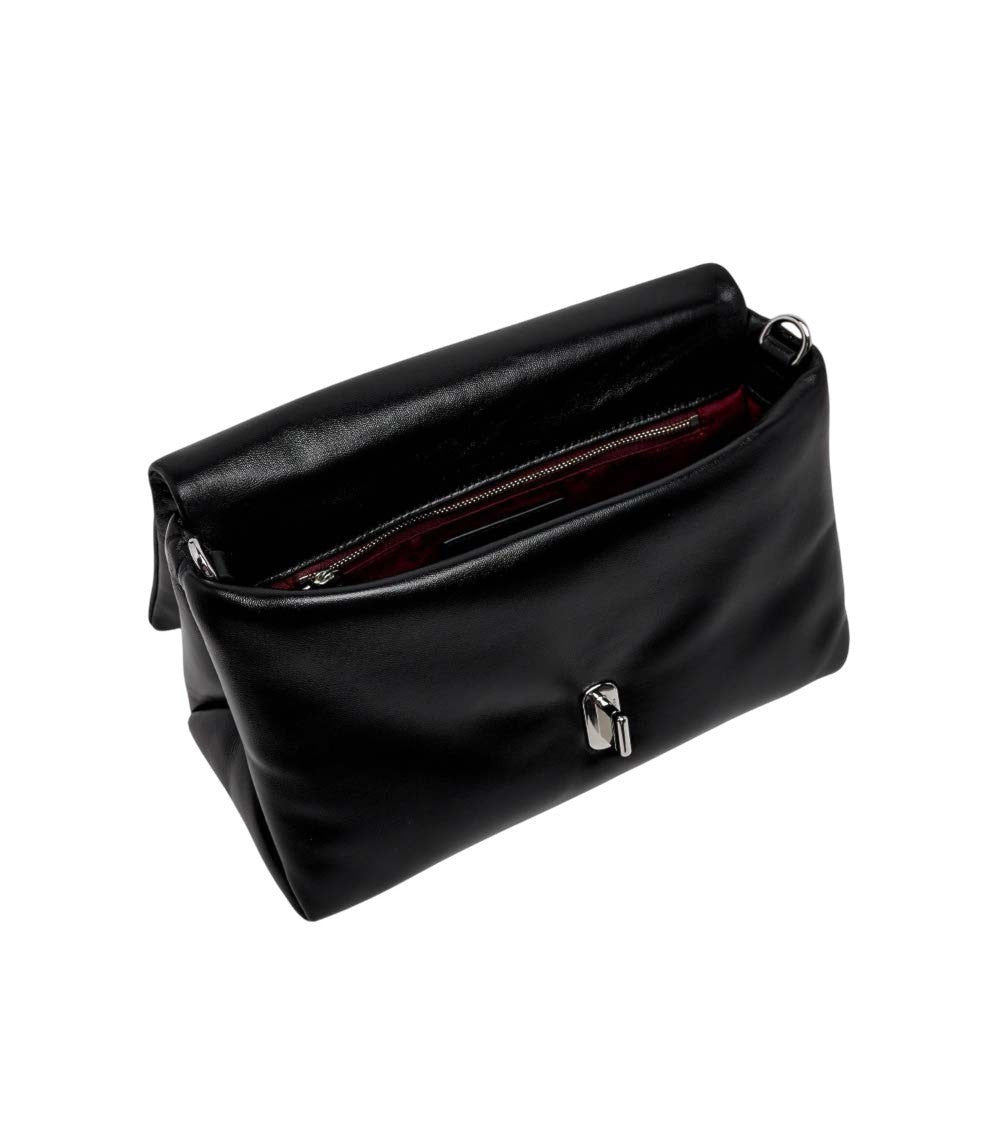 Black The Dual Puff Medium Shoulder Bag 4