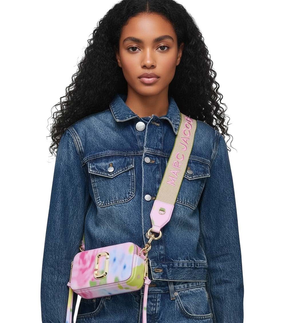 Pink Blurred Floral Snapshot Mini Crossbody Bag 5