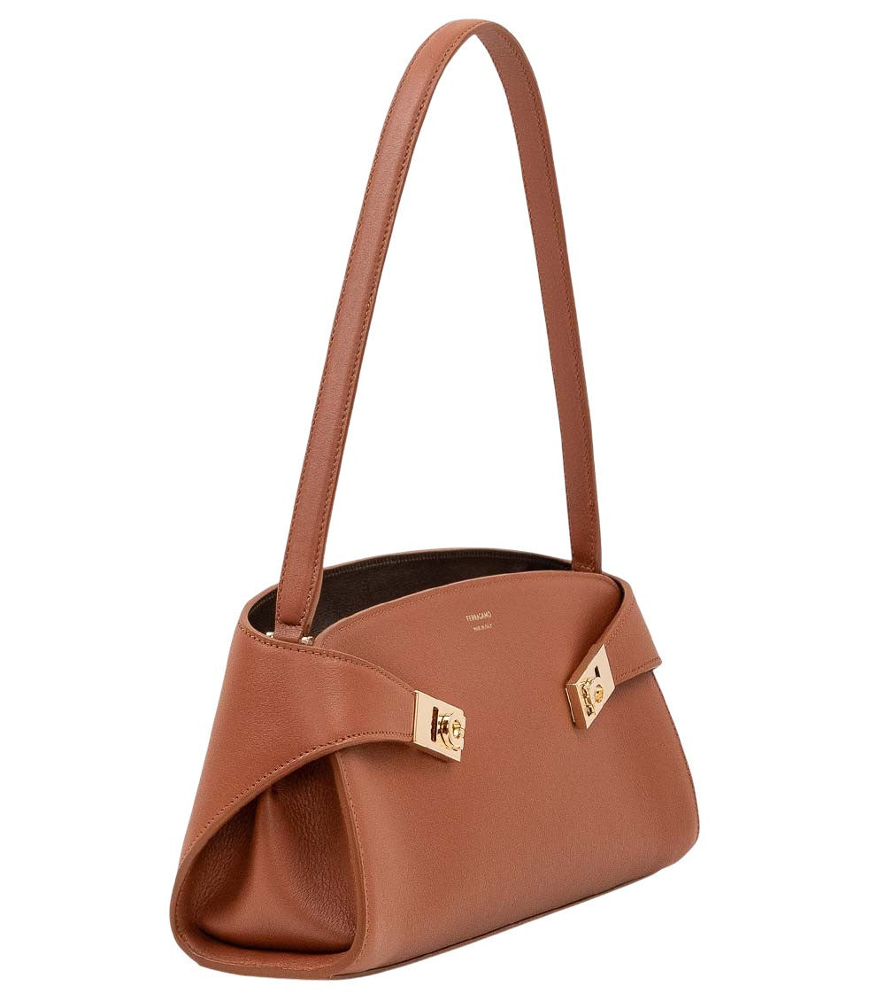 Brown Hug East-West Large Shoulder Bag 2
