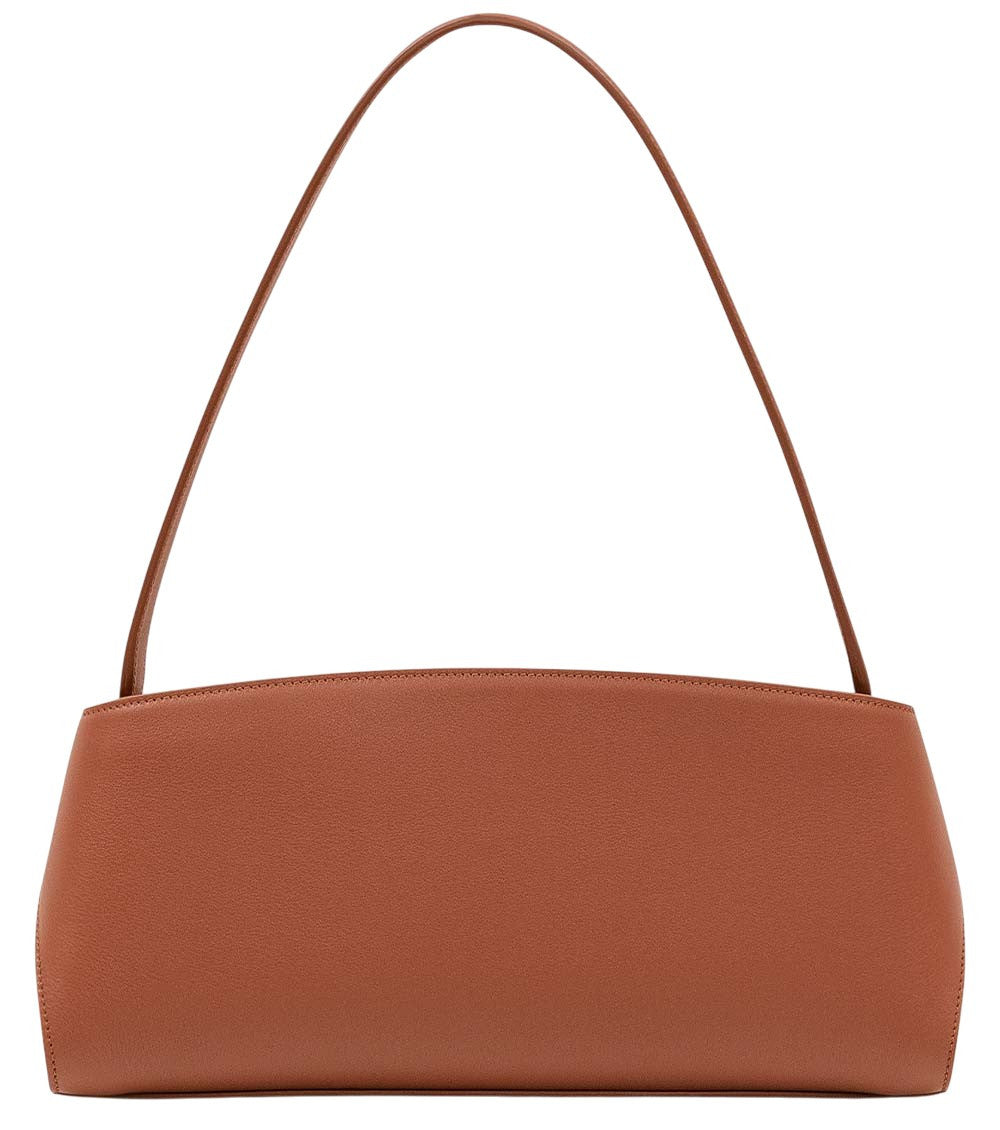 Brown Hug East-West Large Shoulder Bag 3