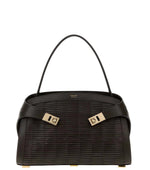 Dark Brown Hug Medium Shoulder Bag 1