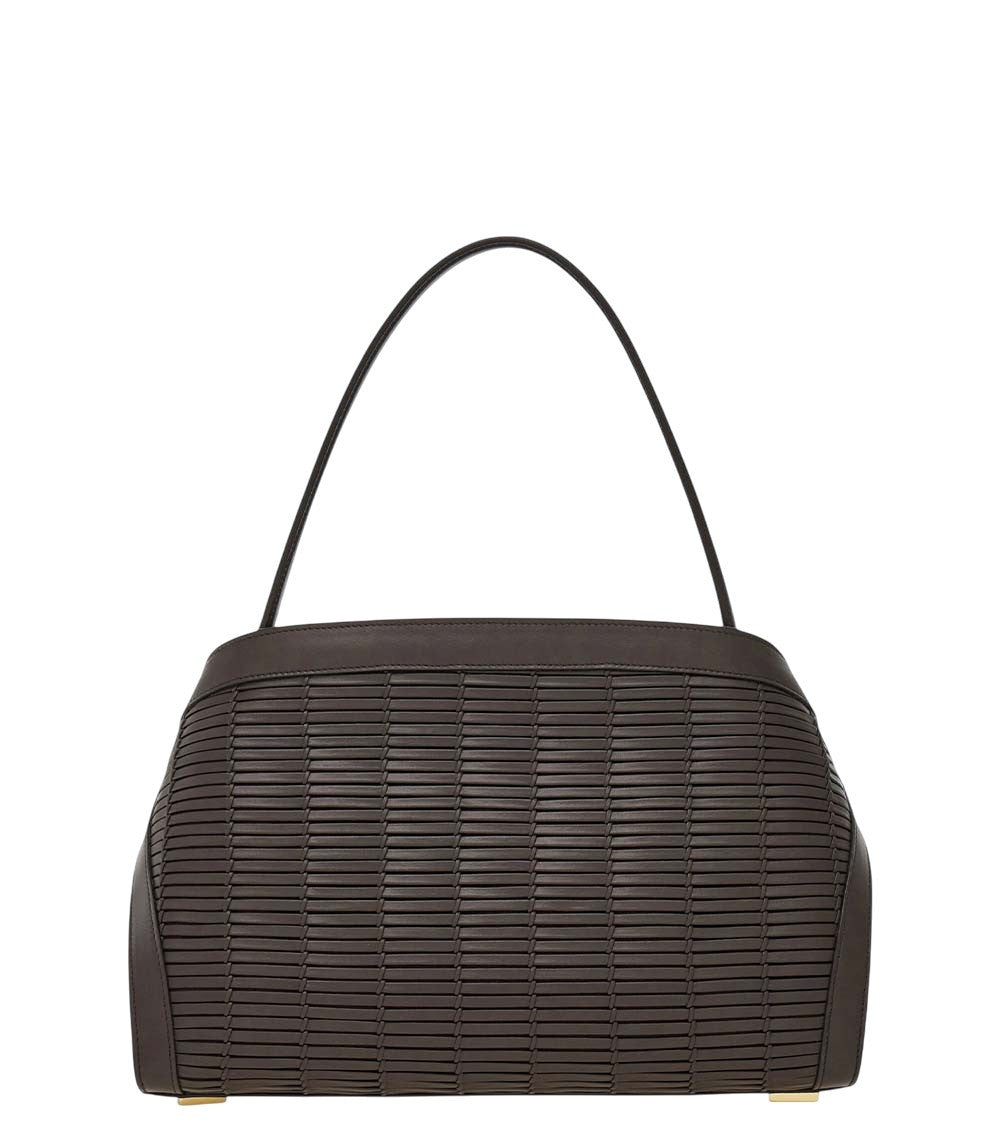 Dark Brown Hug Medium Shoulder Bag 3