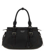 Black Logo Top Zip Large Tote 1