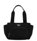 Black Logo Top Zip Small Tote 1