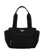 Black Logo Top Zip Small Tote 1