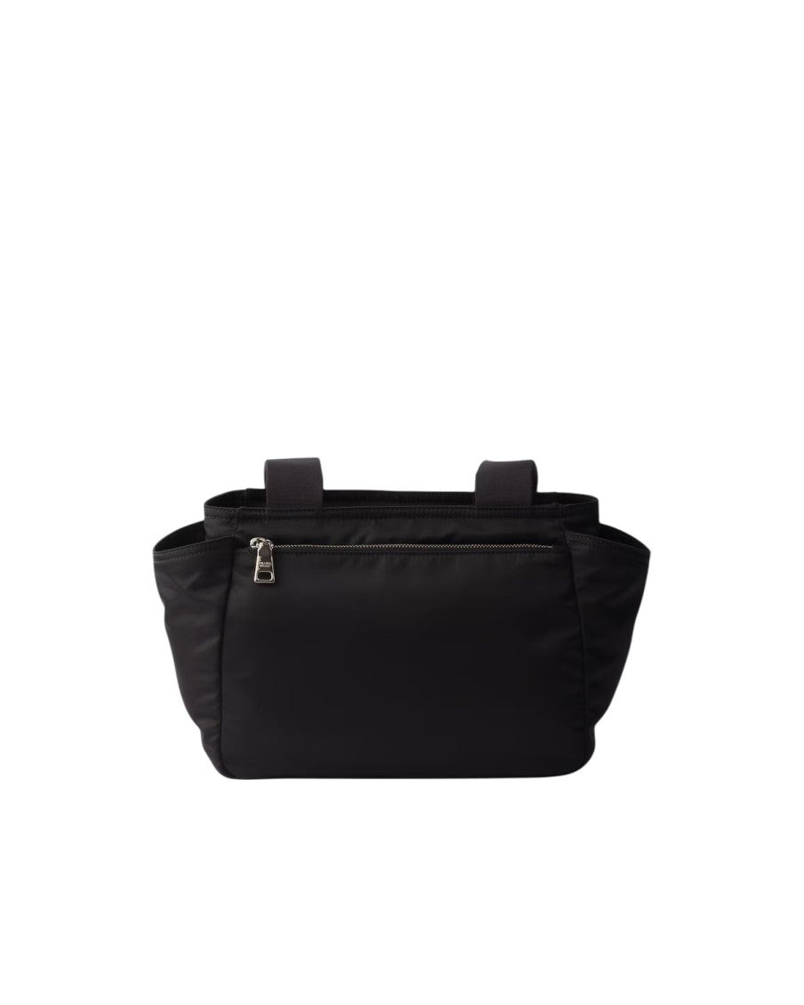 Black Logo Top Zip Small Tote 4