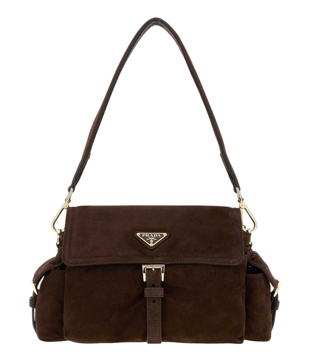 Brown Logo Medium Shoulder Bag 1