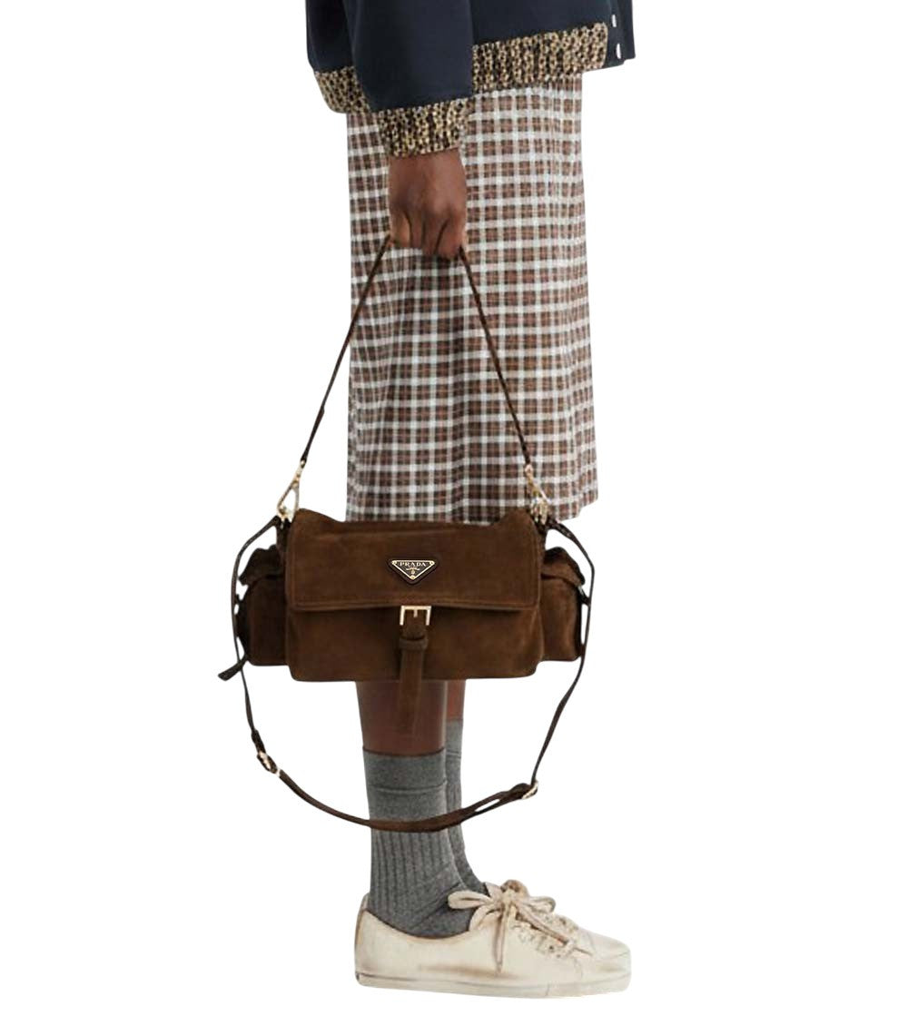 Brown Logo Medium Shoulder Bag 5