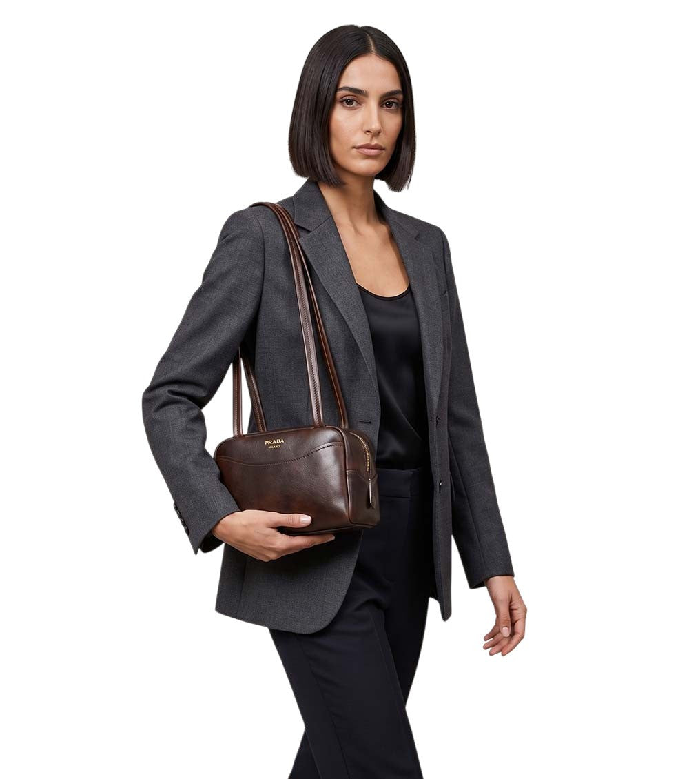 Brown Logo Mini Shoulder Bag 5