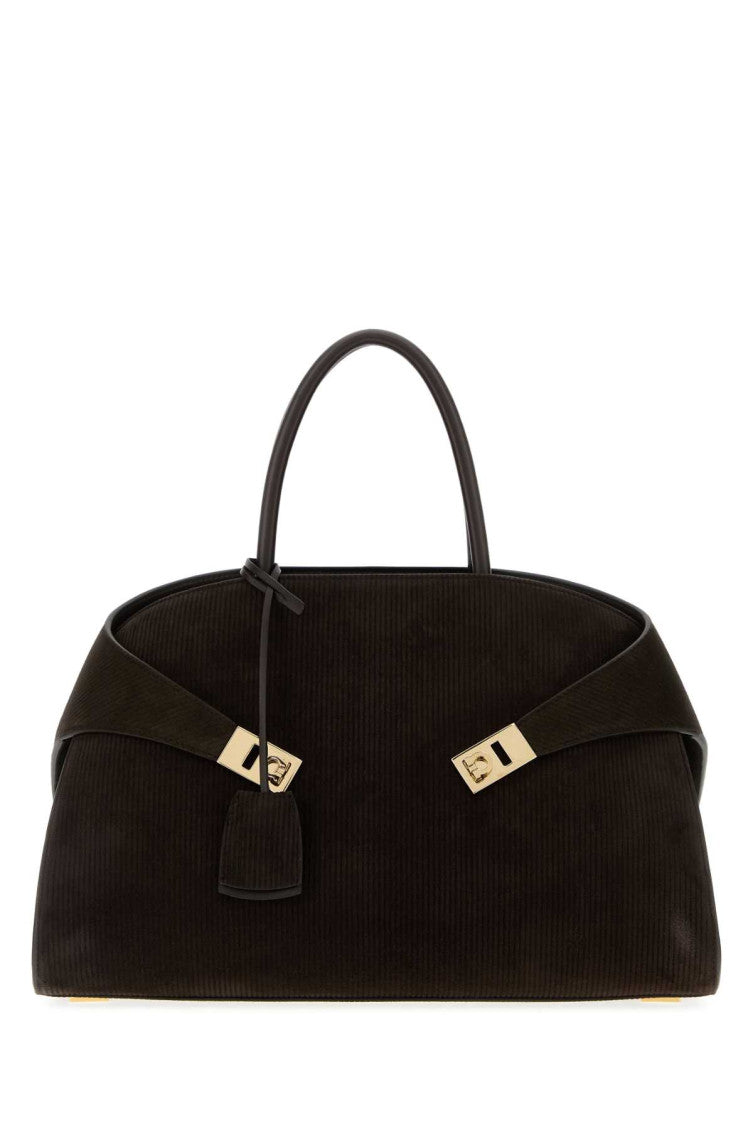 Dark Brown Hug Medium Tote 1