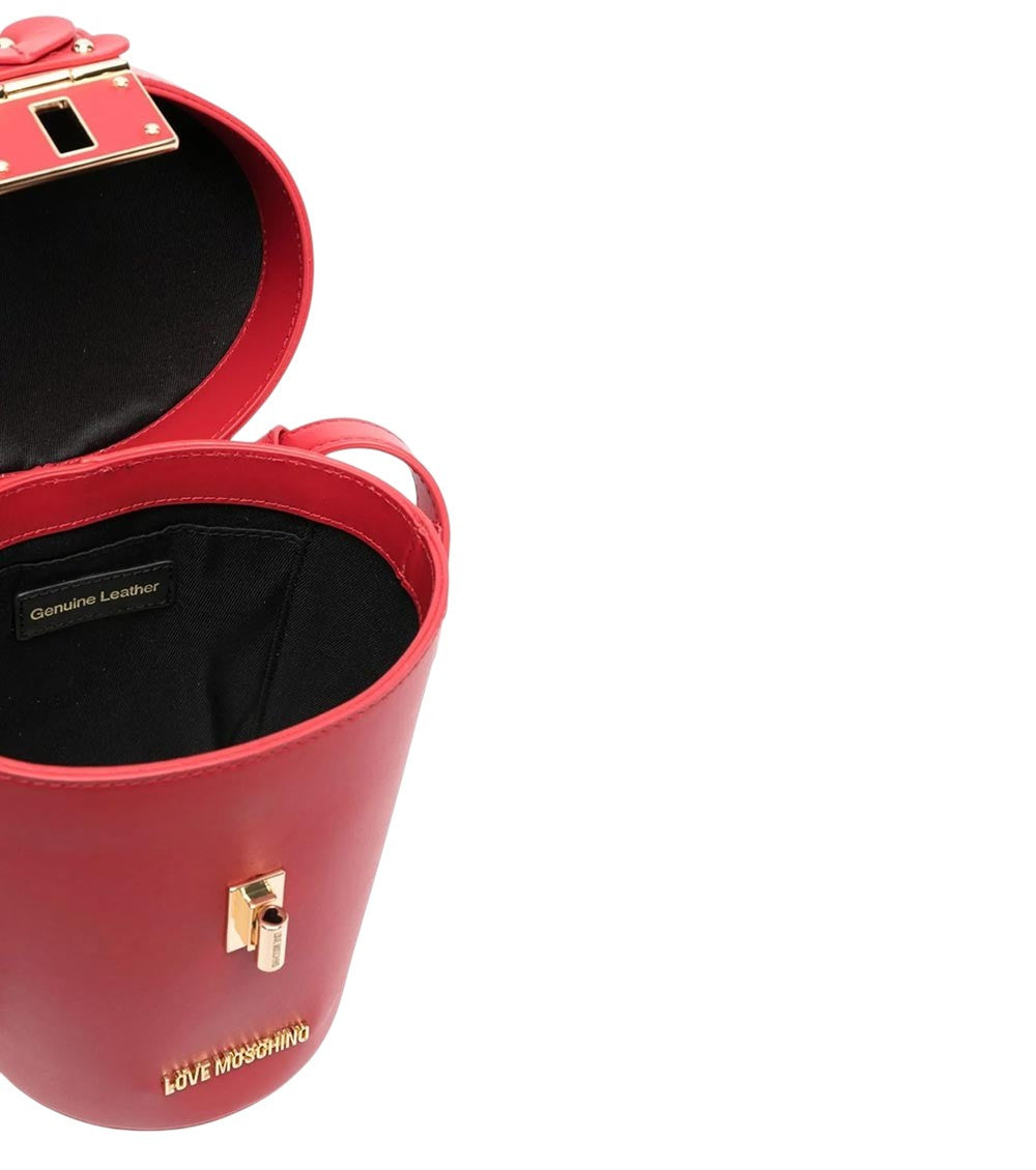 Red Logo Mini Bucket Bag 3