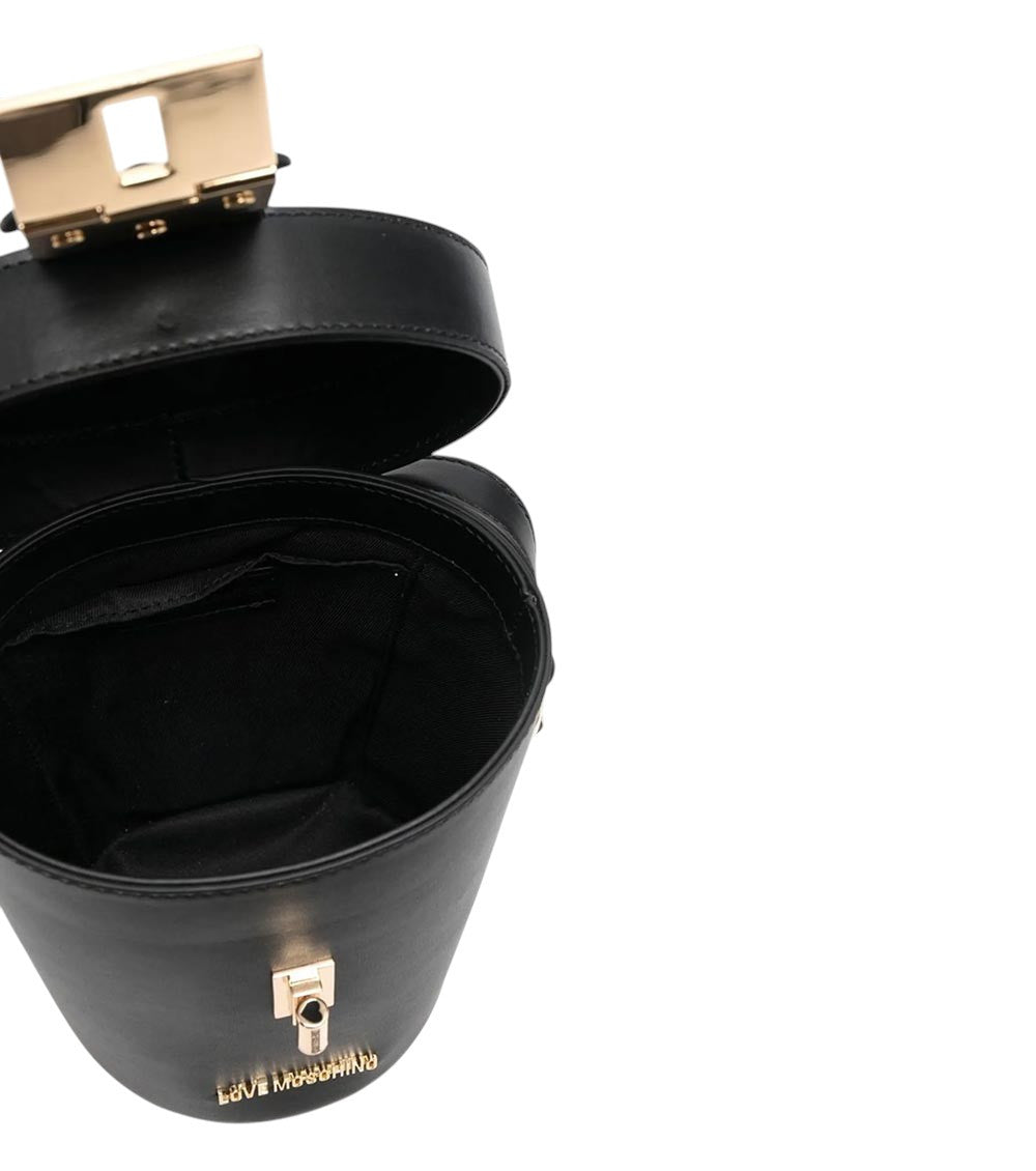Black Logo Mini Bucket Bag 3