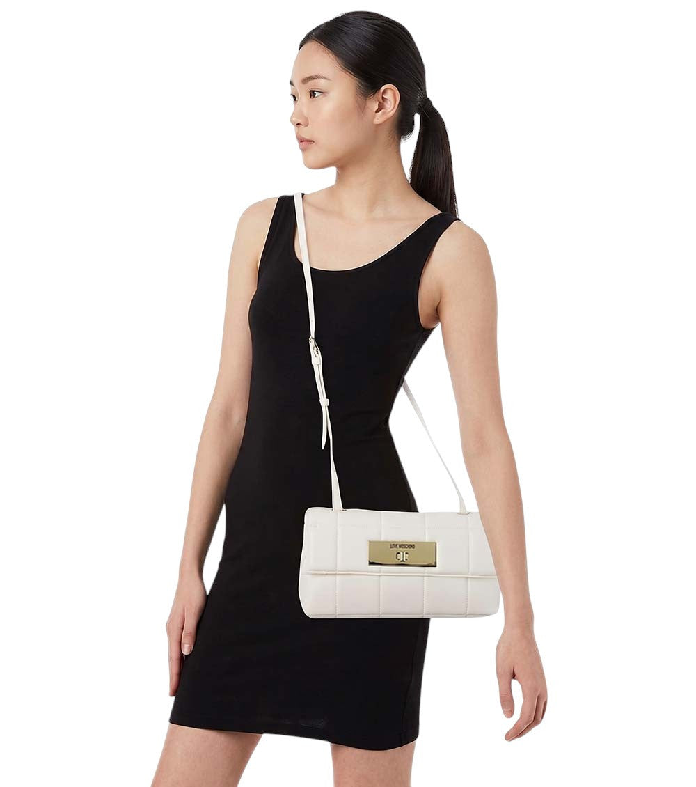 White Logo Medium Crossbody Bag 4