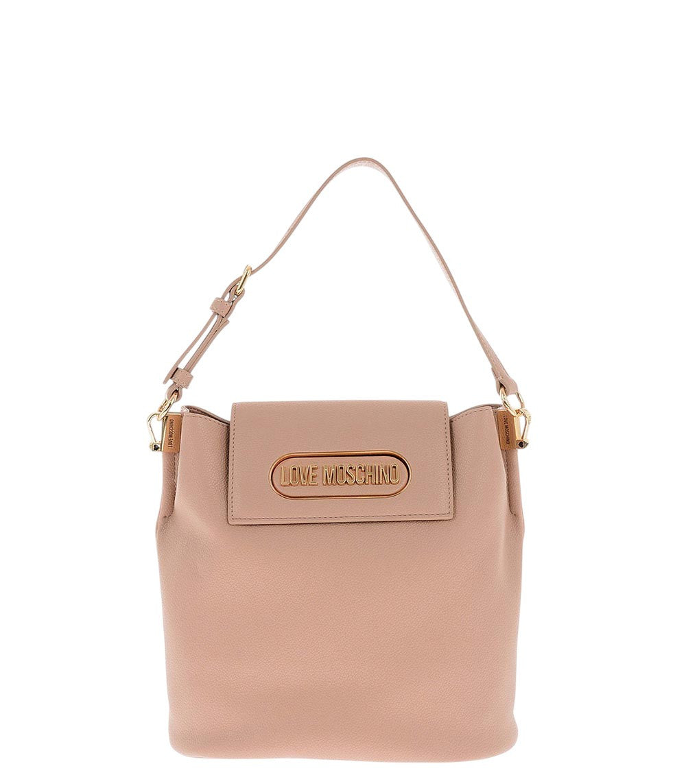 Beige Logo Small Bucket Bag 1