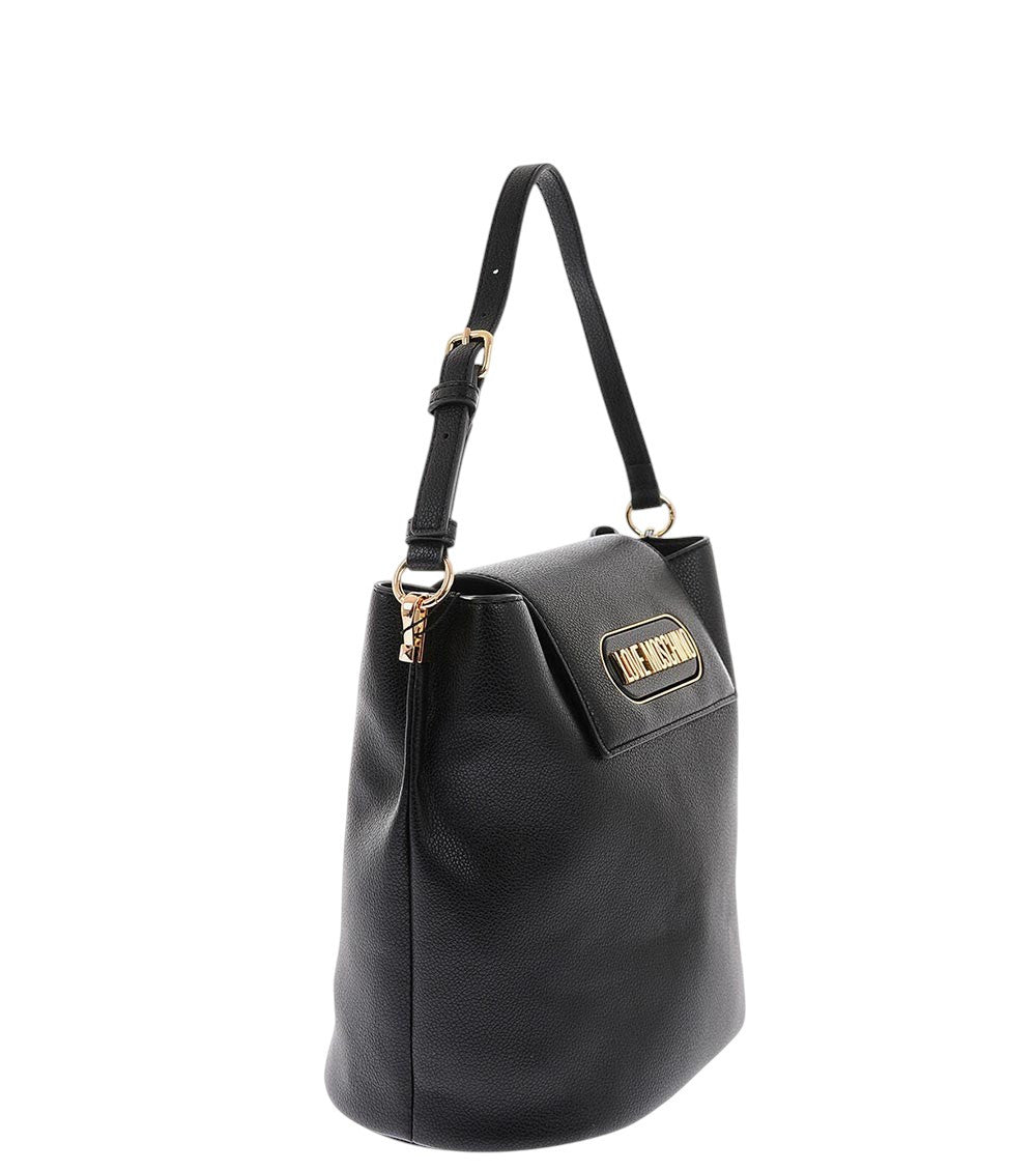 Black Logo Small Bucket Bag 2