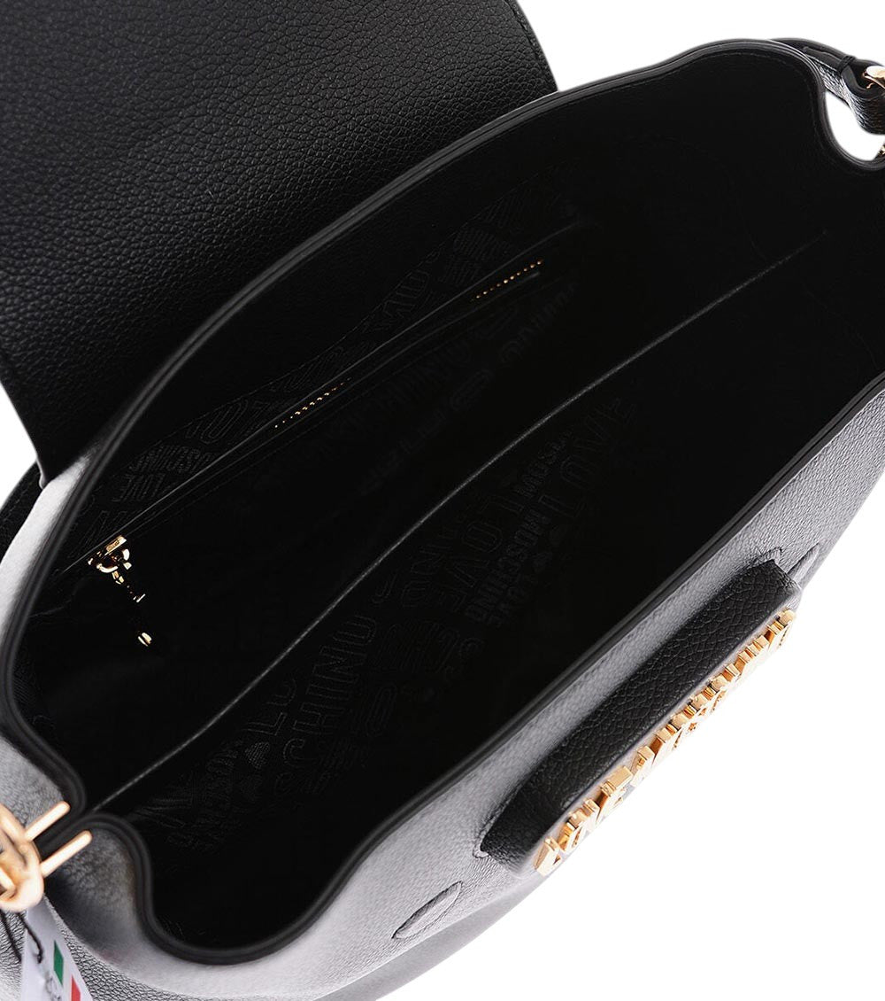 Black Logo Small Bucket Bag 4
