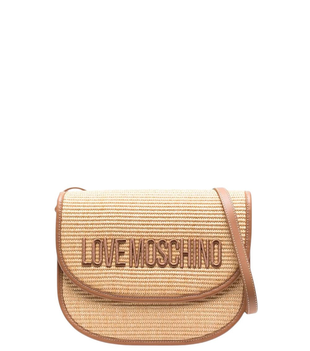 Beige Logo Medium Crossbody Bag 1